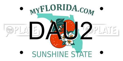 DAU2 Florida License Plate