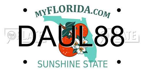 DAUL88 Florida License Plate