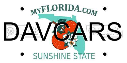 DAVCARS Florida License Plate