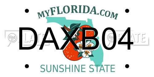 DAXB04 Florida License Plate