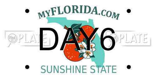 DAY6 Florida License Plate