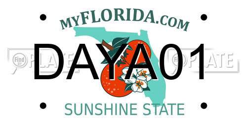 DAYA01 Florida License Plate
