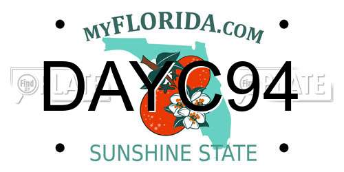 DAYC94 Florida License Plate