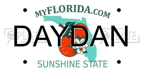 DAYDAN Florida License Plate