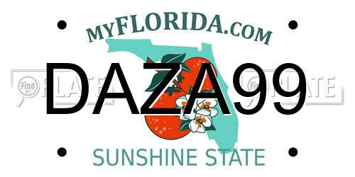 DAZA99 Florida License Plate