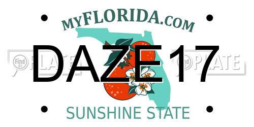 DAZE17 Florida License Plate
