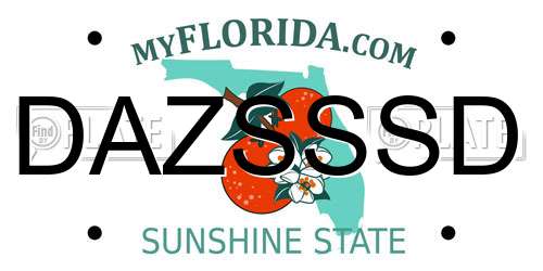 DAZSSSD Florida License Plate