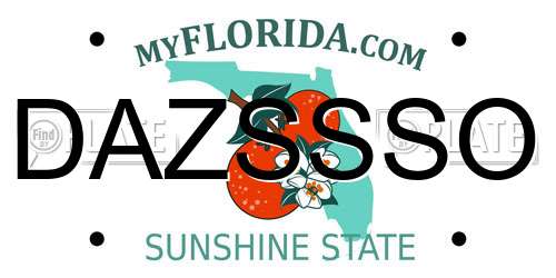 DAZSSSO Florida License Plate
