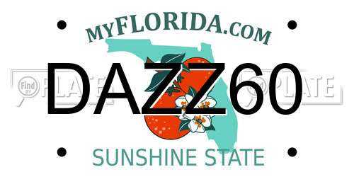 DAZZ60 Florida License Plate