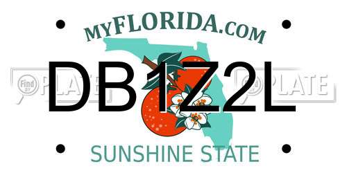DB1Z2L Florida License Plate