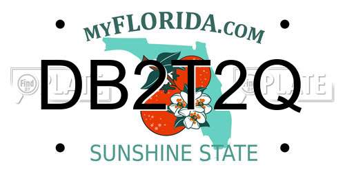 DB2T2Q Florida License Plate