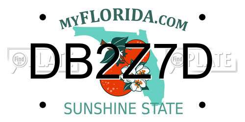 DB2Z7D Florida License Plate