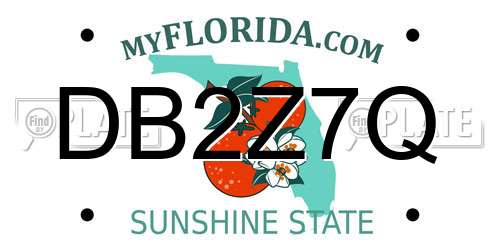 DB2Z7Q Florida License Plate