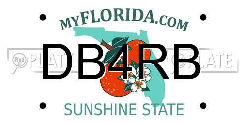 DB4RB Florida License Plate