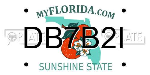 DB7B2I Florida License Plate