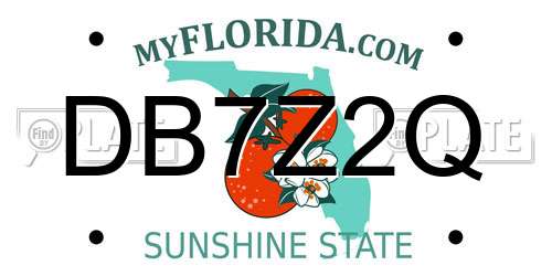DB7Z2Q Florida License Plate
