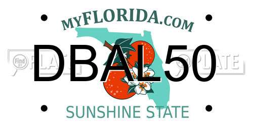 DBAL50 Florida License Plate