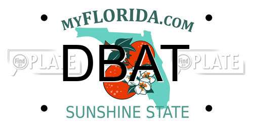 DBAT Florida License Plate