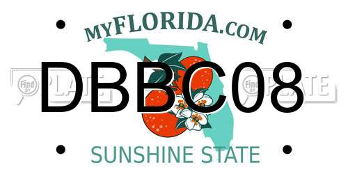 DBBC08 Florida License Plate