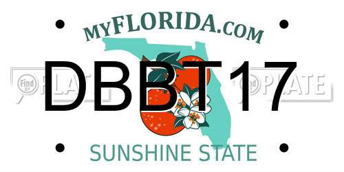 DBBT17 Florida License Plate