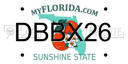DBBX26 Florida License Plate