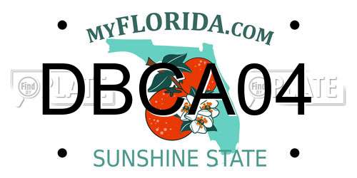 DBCA04 Florida License Plate