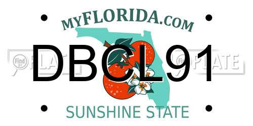 DBCL91 Florida License Plate