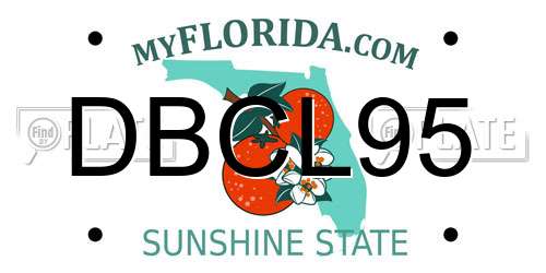 DBCL95 Florida License Plate
