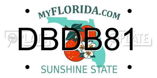 DBDB81 Florida License Plate