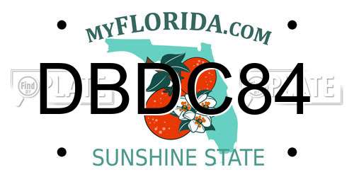 DBDC84 Florida License Plate