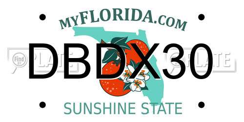 DBDX30 Florida License Plate