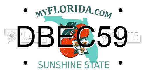DBEC59 Florida License Plate