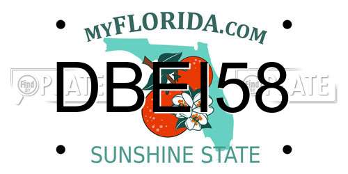 DBEI58 Florida License Plate