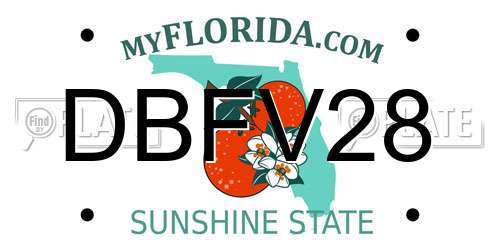 DBFV28 Florida License Plate