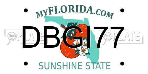 DBGI77 Florida License Plate