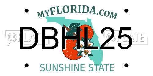 DBHL25 Florida License Plate