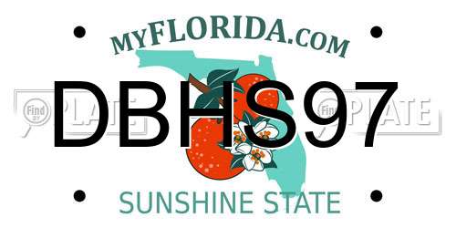 DBHS97 Florida License Plate