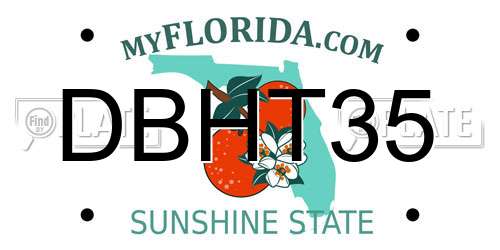DBHT35 Florida License Plate
