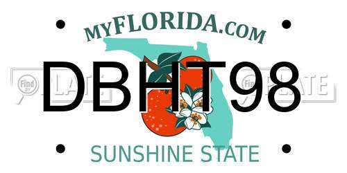 DBHT98 Florida License Plate