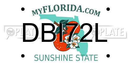 DBI72L Florida License Plate