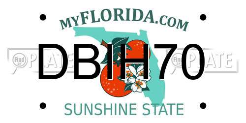 DBIH70 Florida License Plate