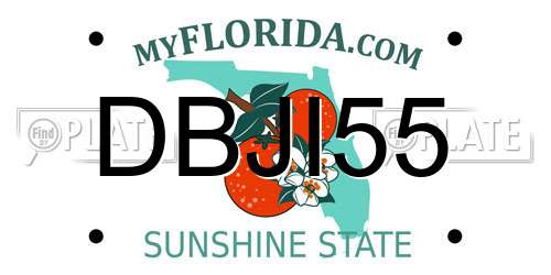 DBJI55 Florida License Plate