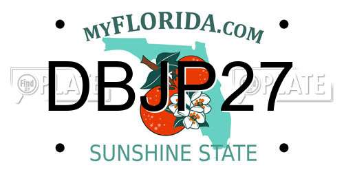 DBJP27 Florida License Plate