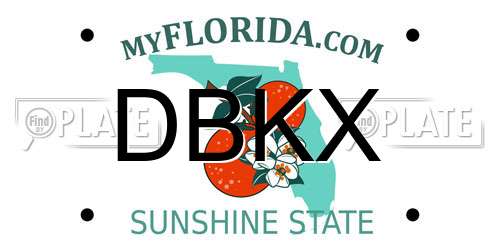 DBKX Florida License Plate