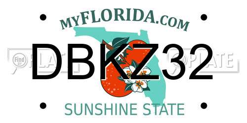 DBKZ32 Florida License Plate
