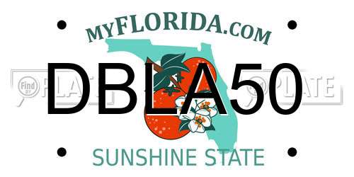 DBLA50 Florida License Plate