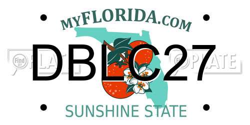 DBLC27 Florida License Plate