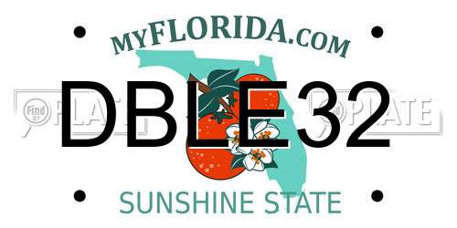 DBLE32 Florida License Plate