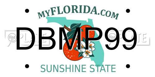 DBMP99 Florida License Plate