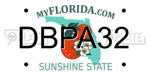 DBPA32 Florida License Plate